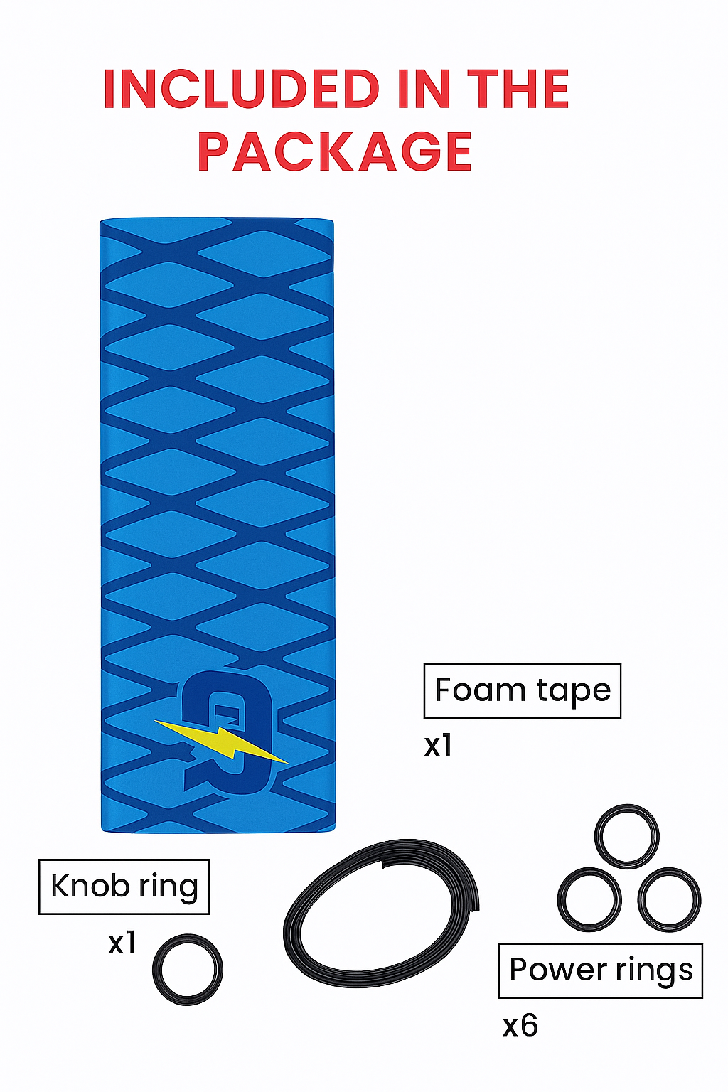 Hockey Grip Geometric-Blue