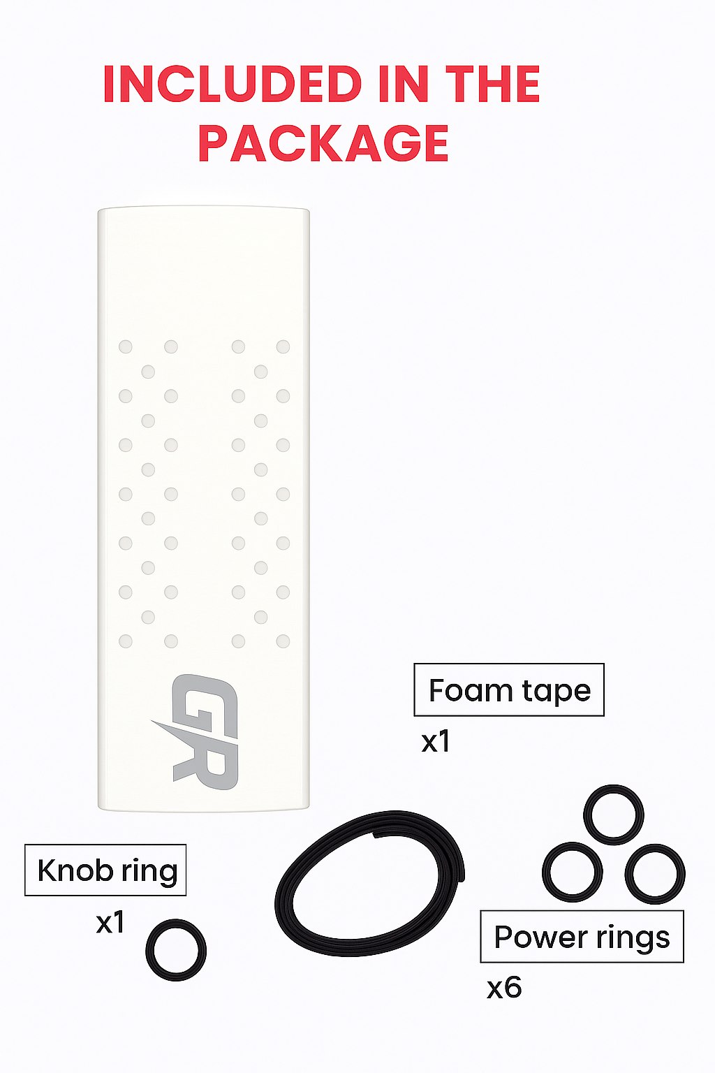 Hockey Grip with Dots-White