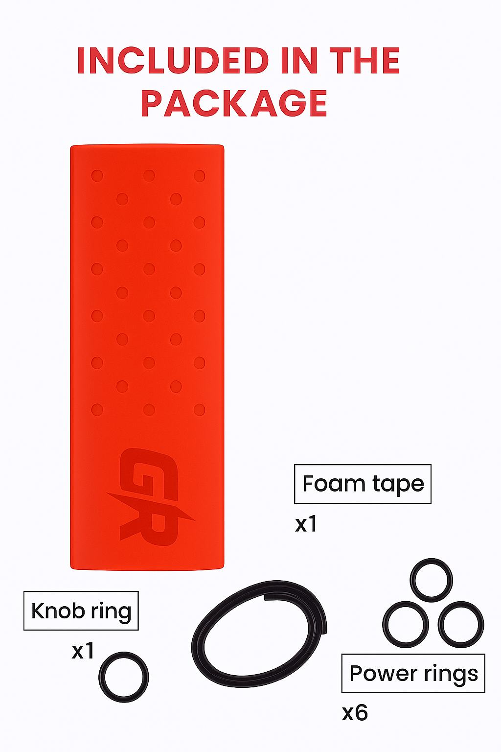 Hockey Grip with Dots-Red