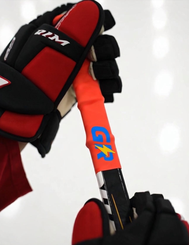 Hyper Orange(Diamond Pattern)Hockey Grip